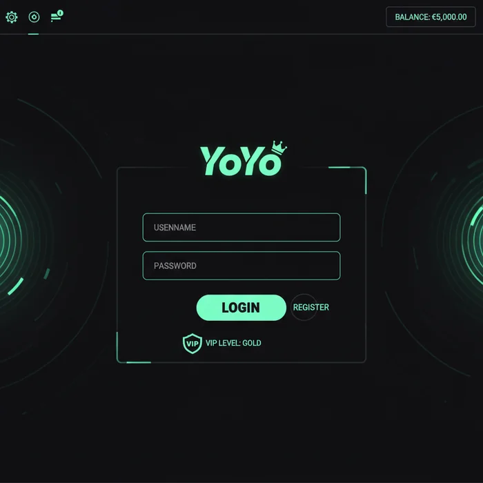 YoYo login screen — email field, password field and 2FA option